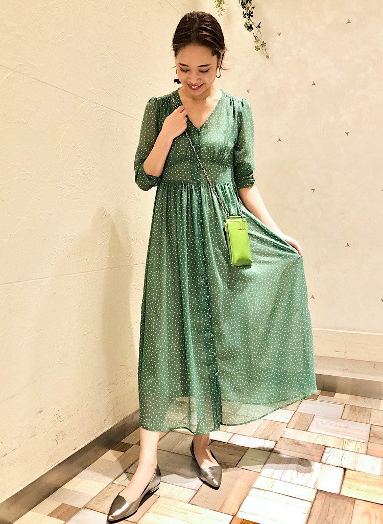 【美品】ルーニィ　ワンピース　スカート　プリーツ　デザイン　美シルエット　コーデ
