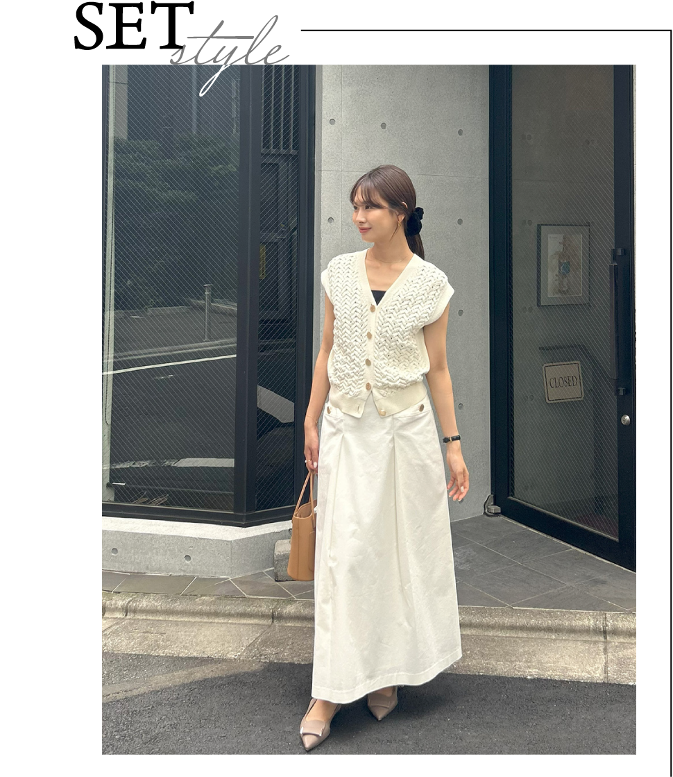 LOUNIE ホワイト ノースリーブ ジレ OUR GILET STYLE｜LOUNIE（ルーニィ）公式サイト／公式