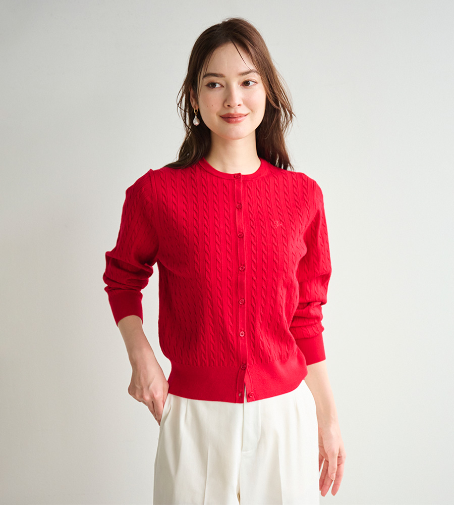 連絡頂いたお客商品です‼️ LOUNIE 赤 フリンジデザイン ニット 連絡頂いたお客商品です‼️ LOUNIE 赤 フリンジデザイン ニット