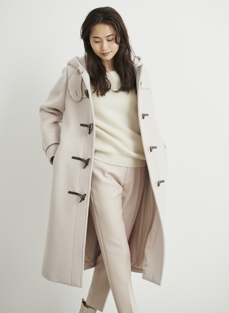 人気メーカー ブランド 着用２回 Lounie ダッフルコート グレー 今季 ダッフルコート Labelians Fr