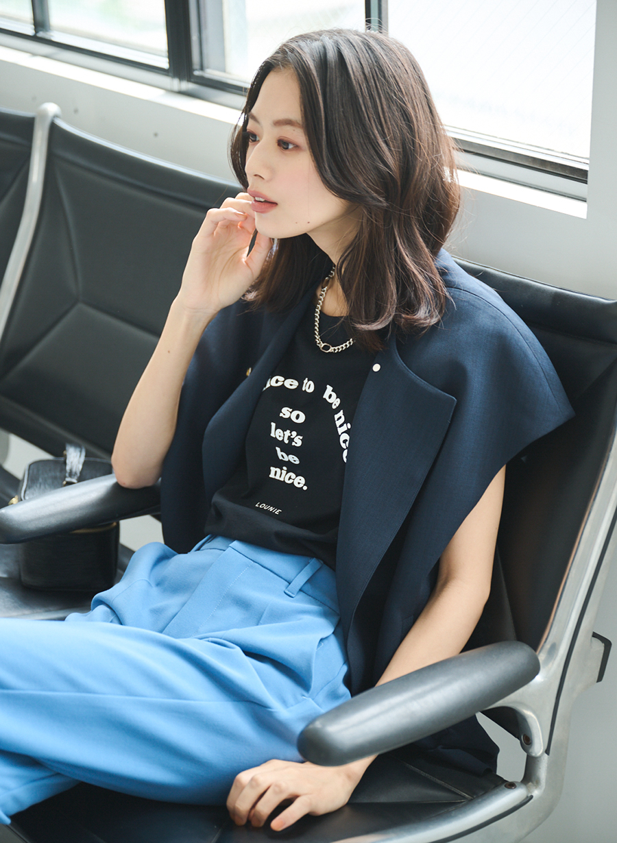 LOUNIE ルーニー  フェイスTシャツ　Tシャツ