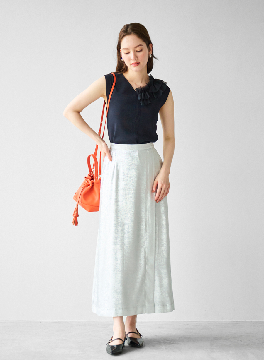 EC限定】チュールドッキングニットプルオーバー｜LOUNIE