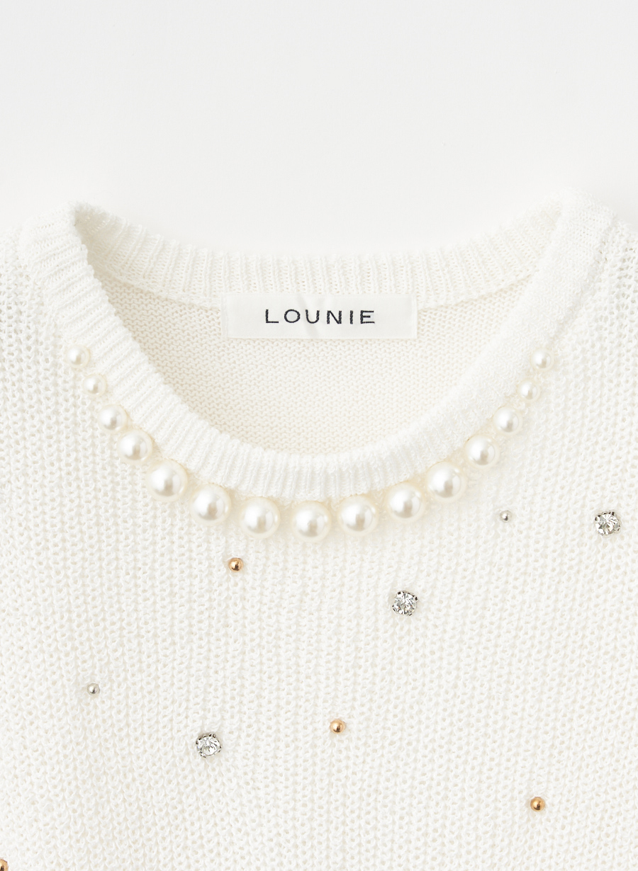 ビジューニットプルオーバー　ルーニー　LOUNIE EC限定】ビジューニットプルオーバー｜LOUNIE（ルーニィ）公式