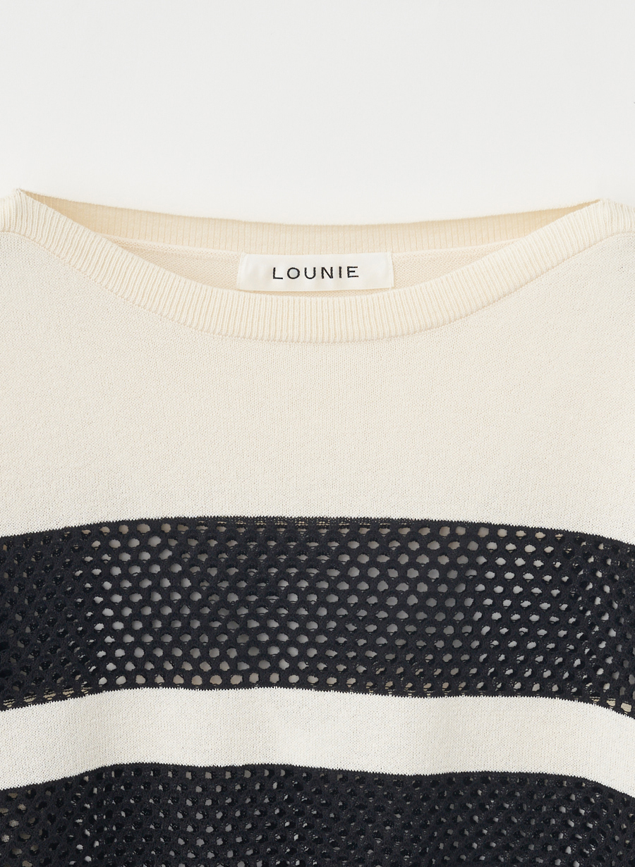 LOUNIE - LOUNIE グラデーションボーダーニットプルオーバー LOUNIE グラデーションボーダーニットプルオーバー