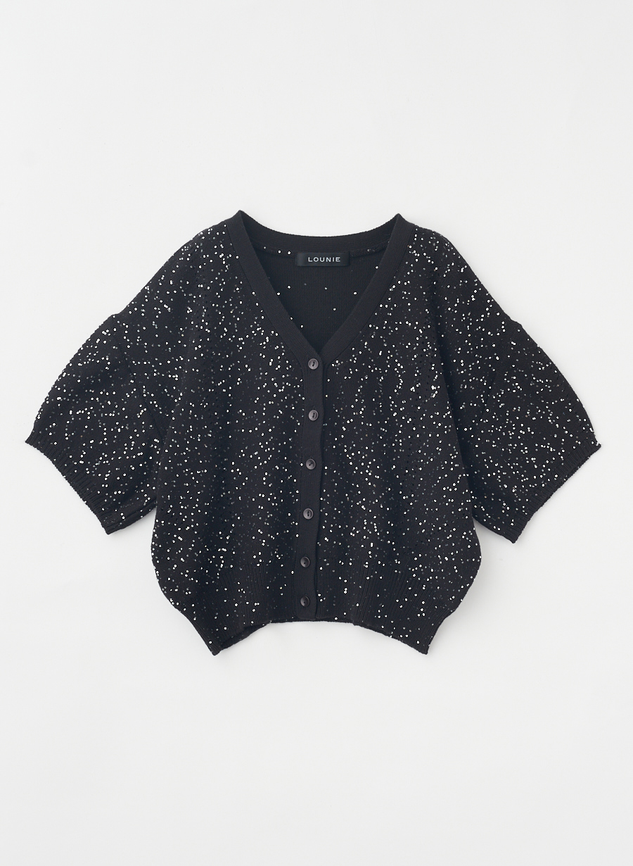 ❤️23新作 新品♡SelfPortrait 黒スパンコールカーディガン♡ 779 トップス