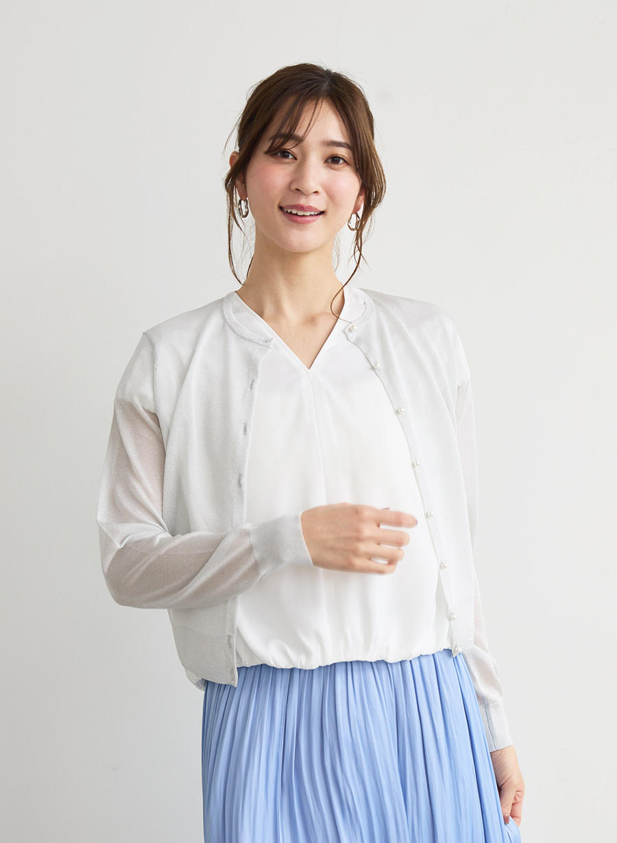 LOUNIE パフスリーブ ニット 38 ホワイト LOUNIE パフスリーブ ニット 38 ホワイト Puff sleeve knit
