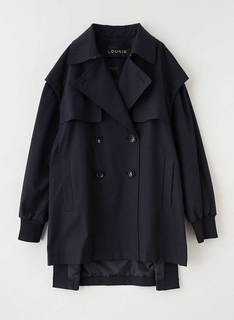 【美品】LOUNIE ルーニィ ポンチョコート 美シルエット 黒 38 ポンチョ風トレンチコート｜LOUNIE（ルーニィ）公式サイト／公式