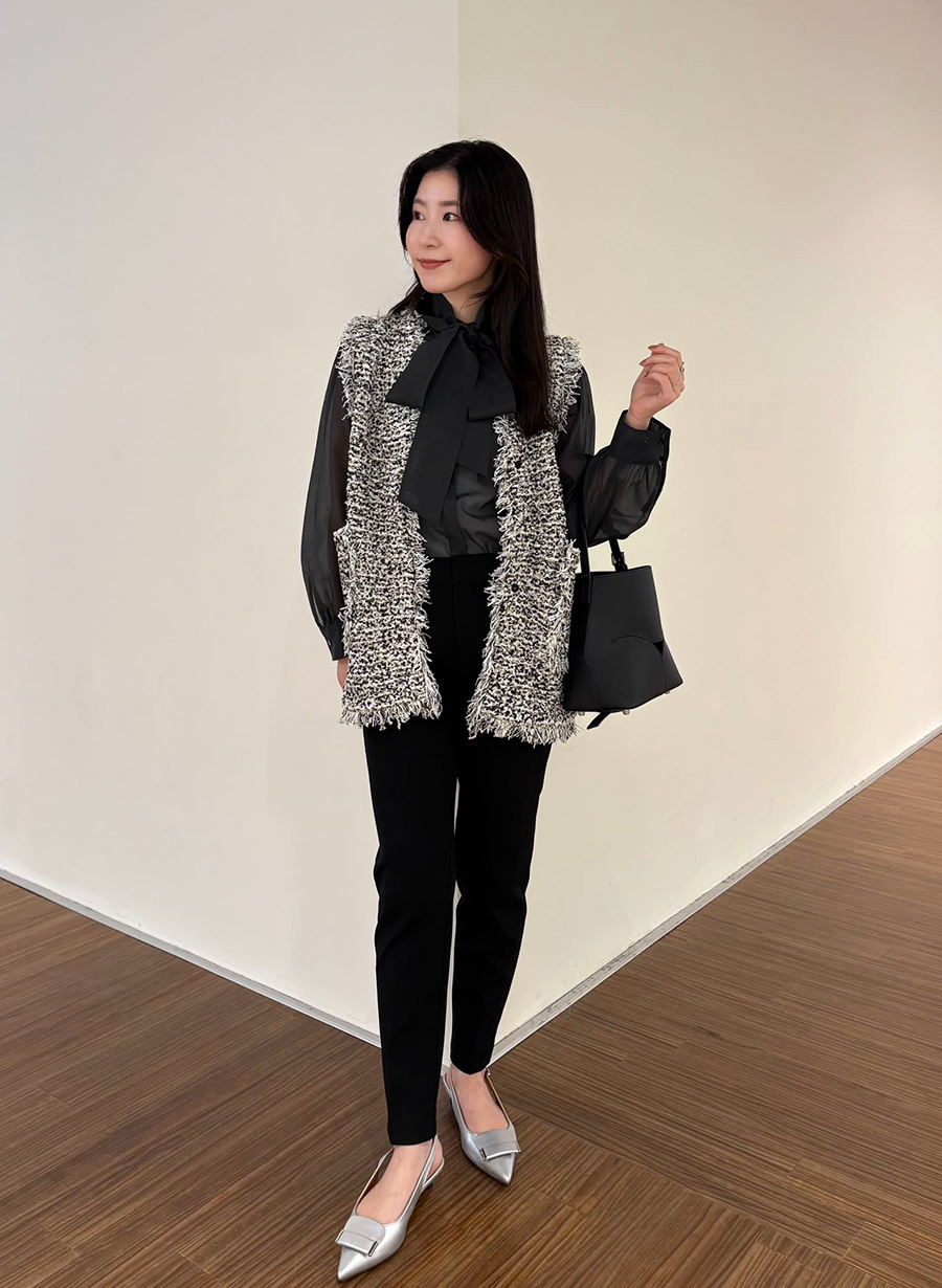 ツイード調ニットジレ｜LOUNIE（ルーニィ）公式サイト／公式オンライン