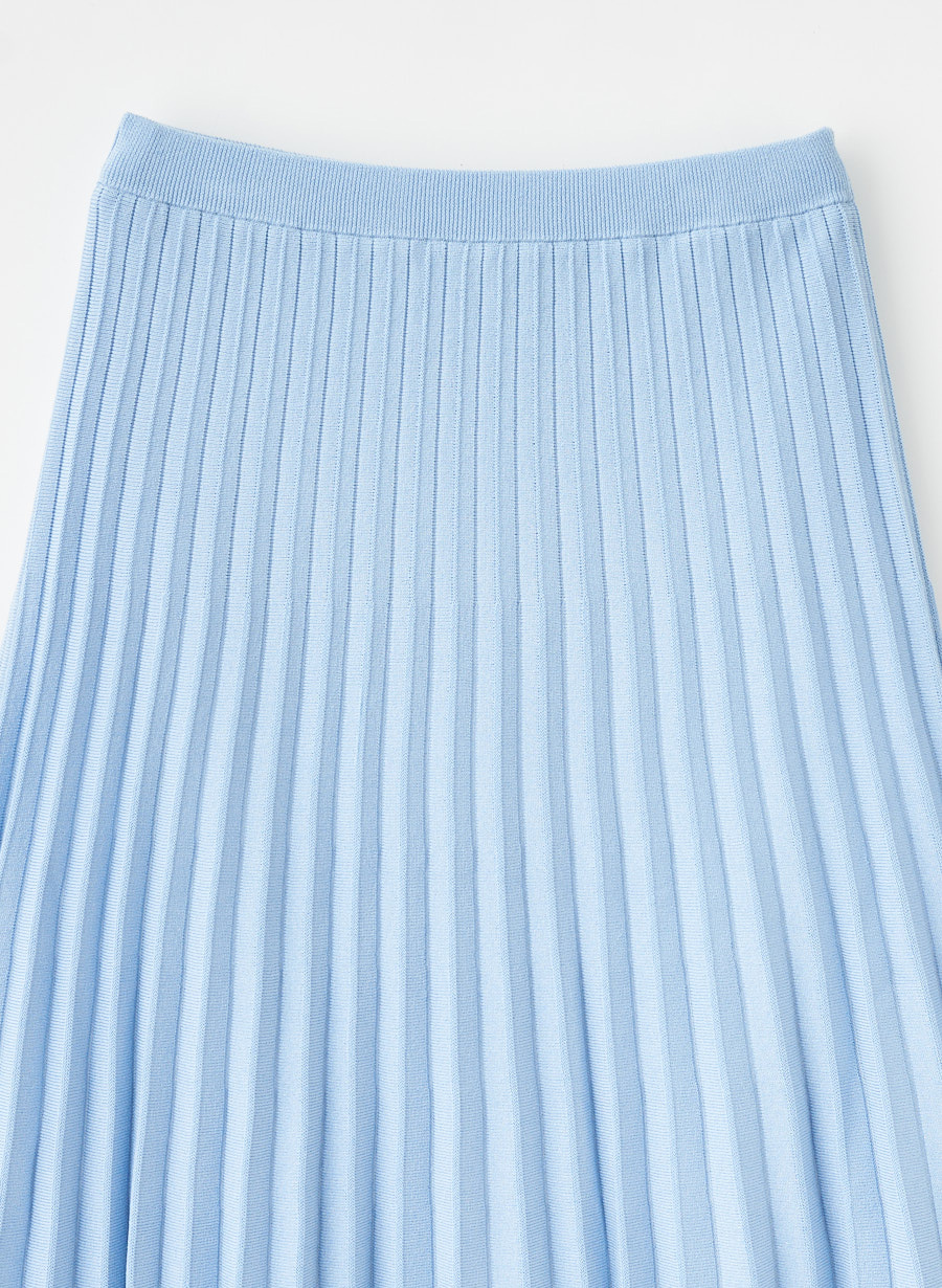 メロディバスケット Sky Balloonシリーズ　スカート　スカイブルー コウベレタス KOBE LETTUCE 吸汗速乾コットン混ガーゼドレープスカート