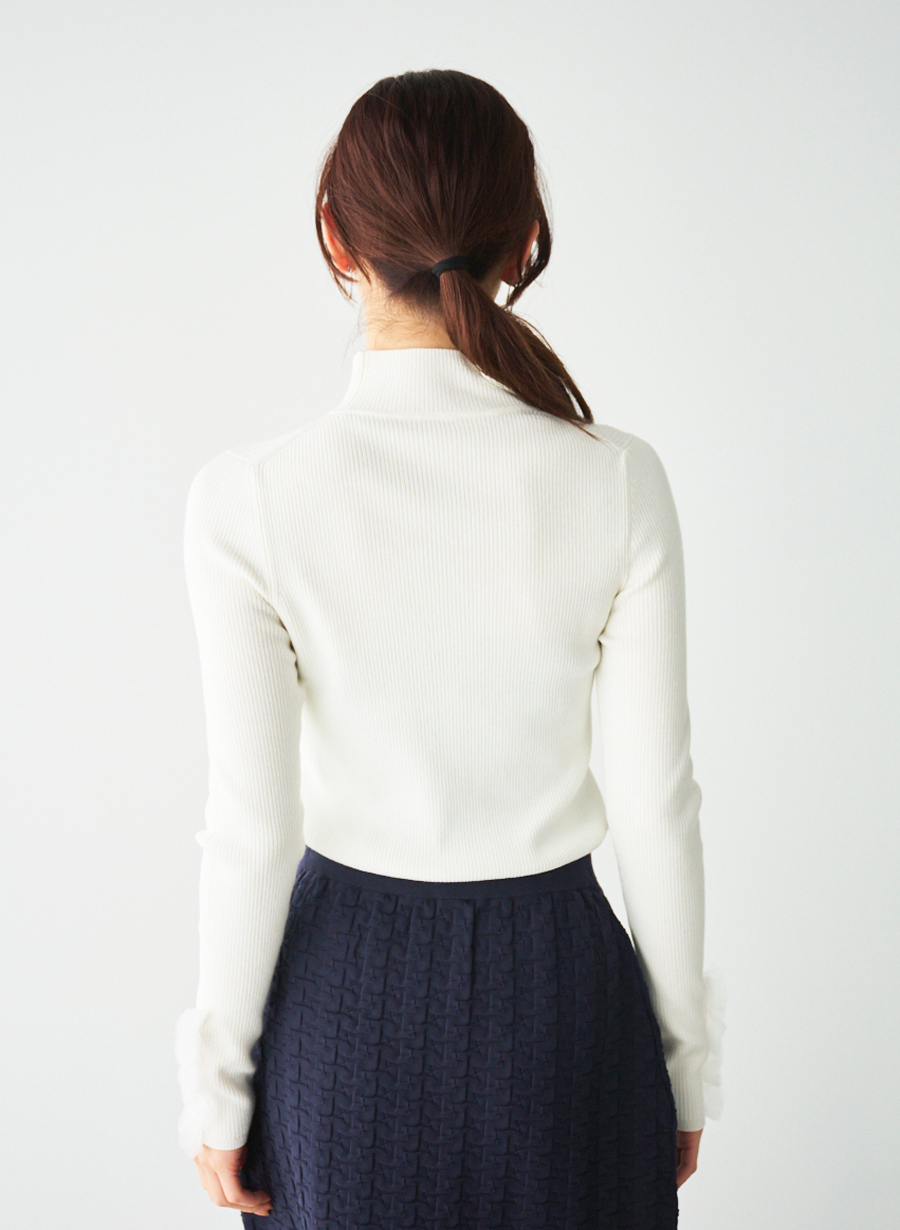 袖口フリルリブニットプルオーバー｜LOUNIE（ルーニィ）公式サイト