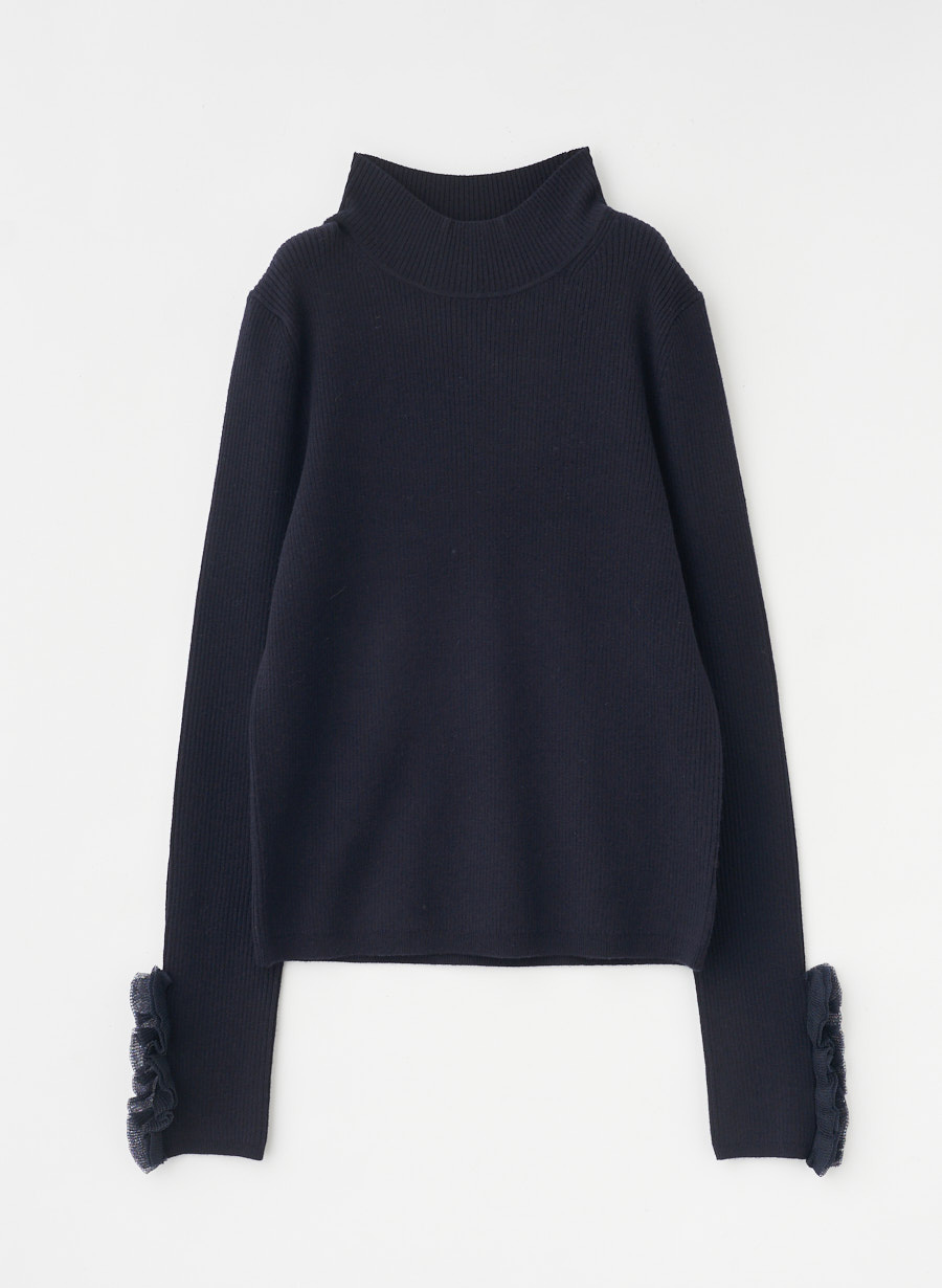 【LOUNIE】袖口フリルリブニットプルオーバー 袖口フリルリブニットプルオーバー｜LOUNIE（ルーニィ）公式サイト