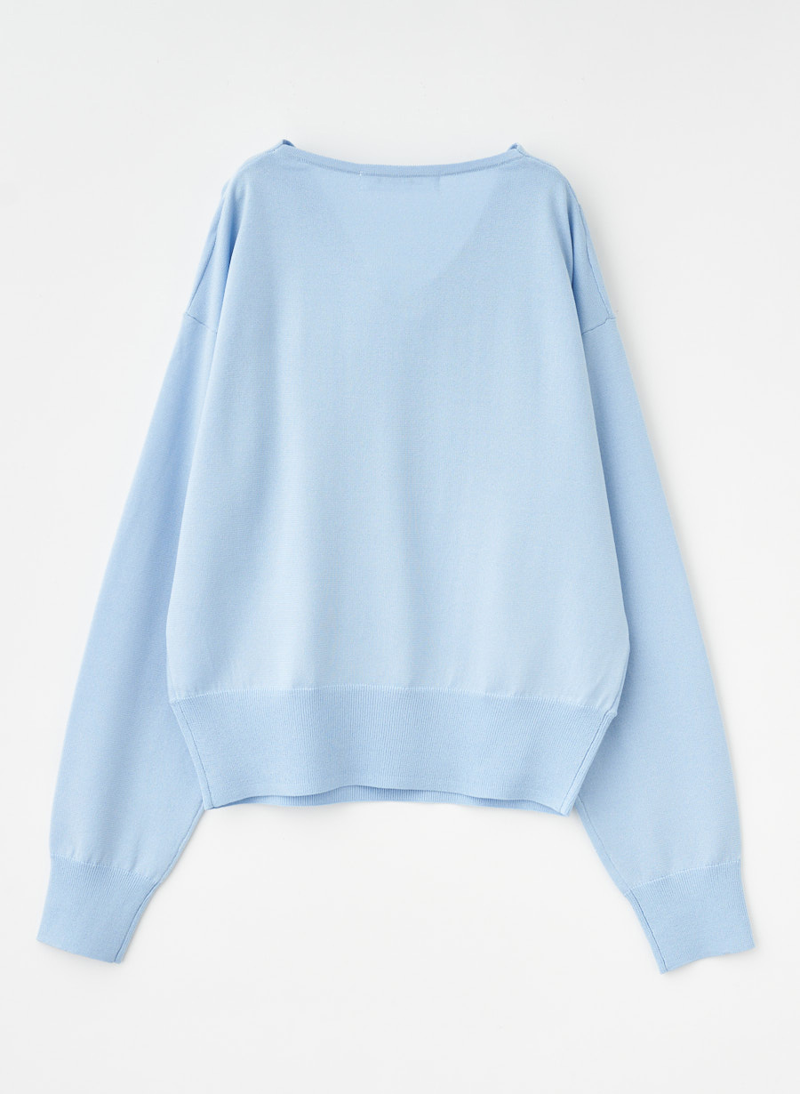 シャンブレー調ニットプルオーバー/セットアップ可｜LOUNIE（ルーニィ