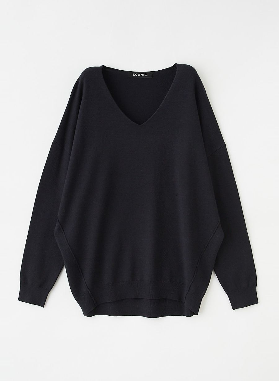 【完売品】ルーニィー lounie  vネックショートプルオーバー セール 50%OFF】ルーニィ LOUNIE マルチWAYブラウス