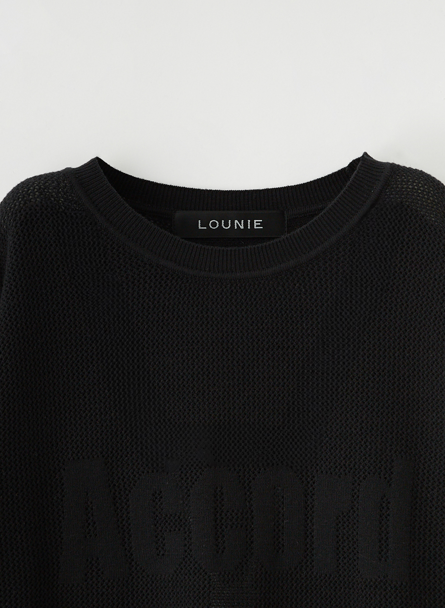 透かし柄ロゴニットプルオーバー｜LOUNIE（ルーニィ）公式サイト