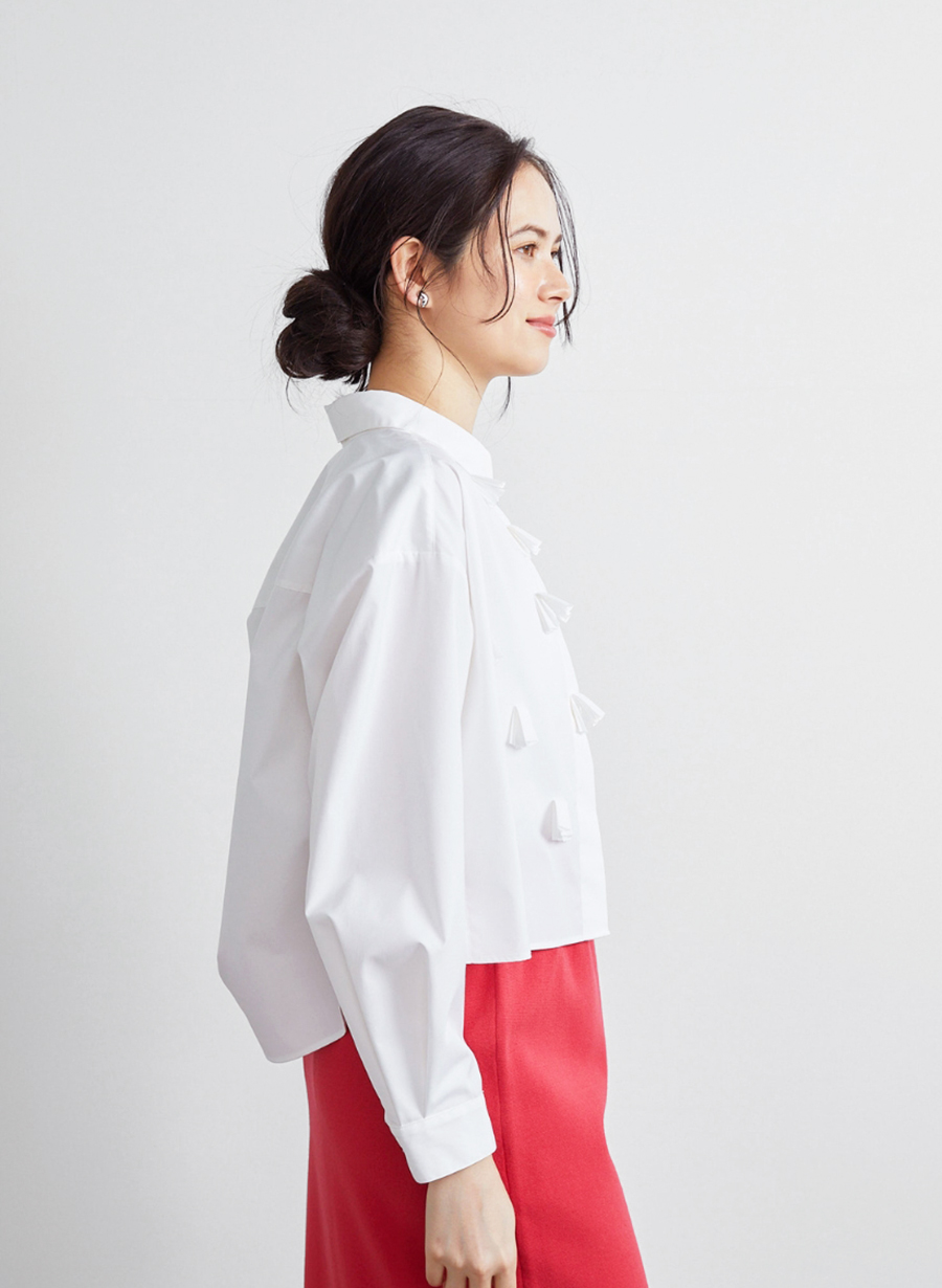 モチーフ付クロップドシャツ｜LOUNIE（ルーニィ）公式サイト