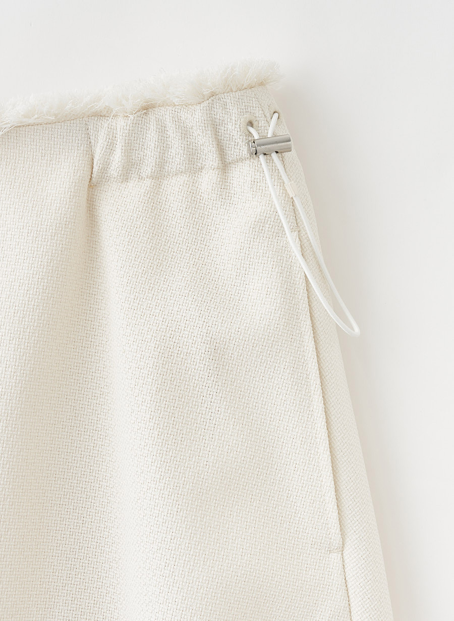 Surf53　イウ”サンローラン　ニット　スカート　フランス製　フリンジ飾 フリンジラップニットスカート / Fringe wrap knit skirt