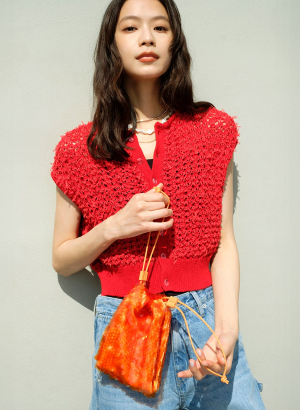 EC限定色】透かし柄クロップドニットプルオーバー|LOUNIE EC限定色】透かし柄クロップドニットプルオーバー|LOUNIE