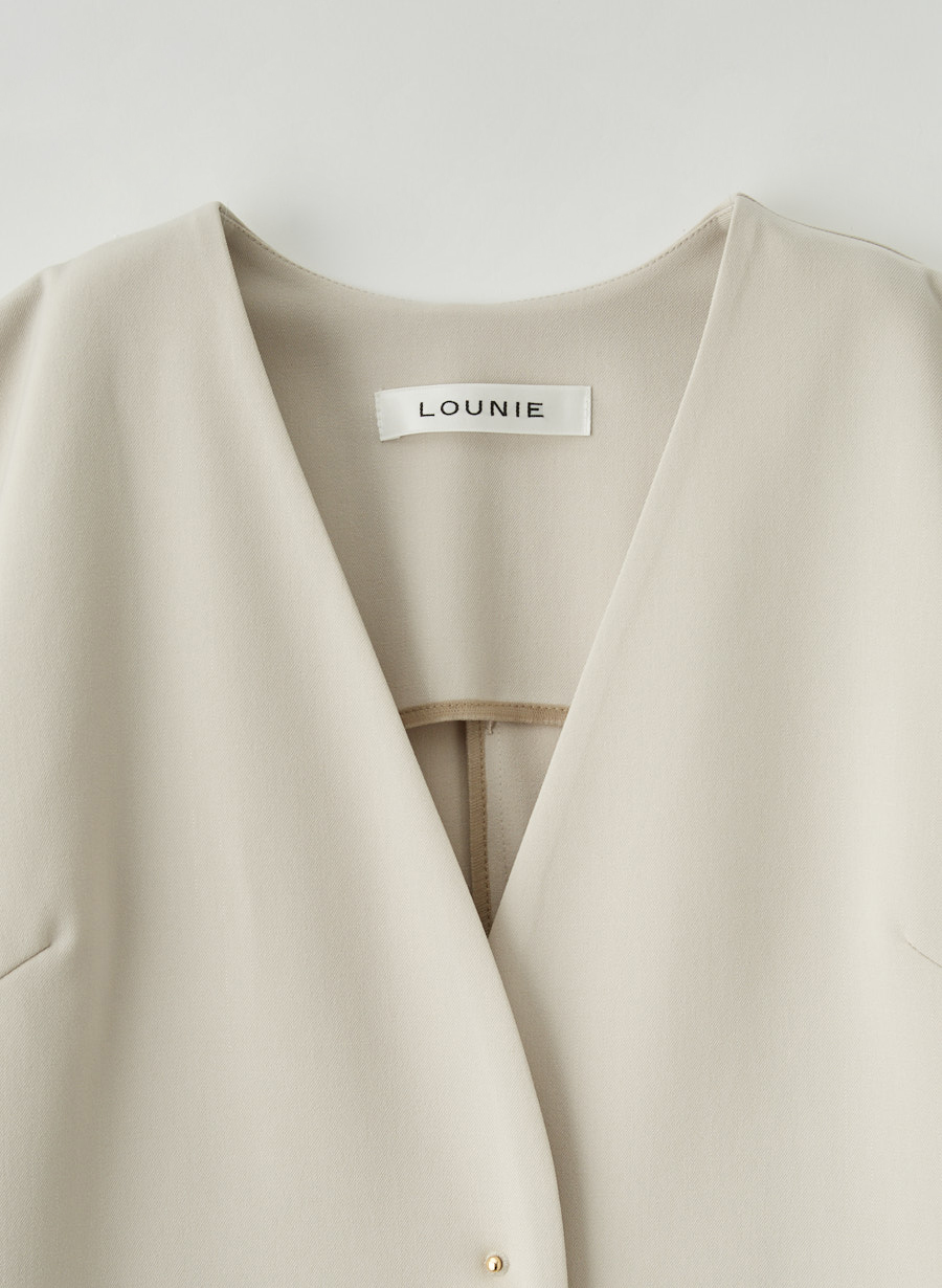 ラメ混ツイルデザインジレ/セットアップ可｜LOUNIE（ルーニィ）公式