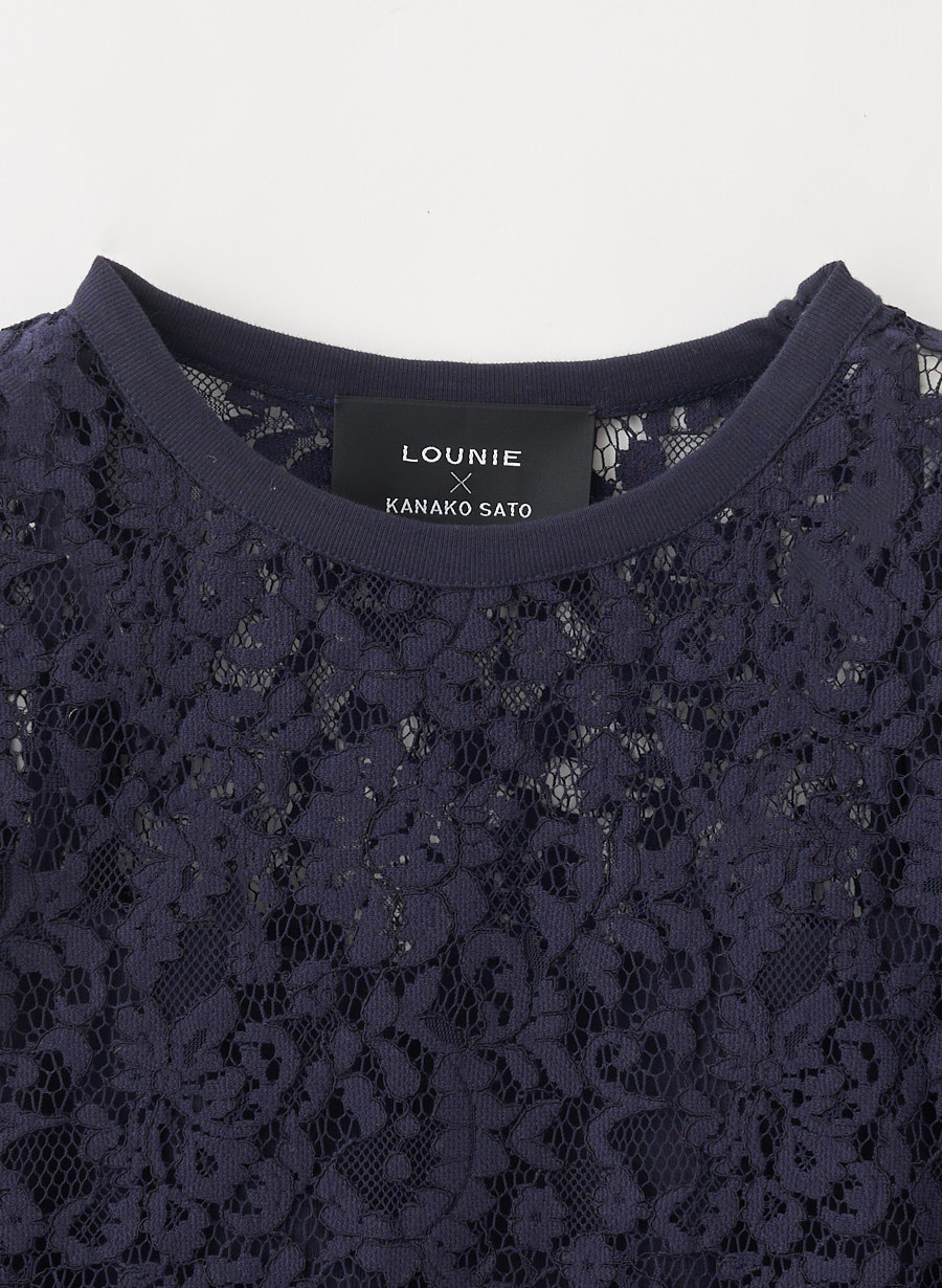 佐藤佳菜子さんコラボ】クロップドレースブラウス｜LOUNIE（ルーニィ
