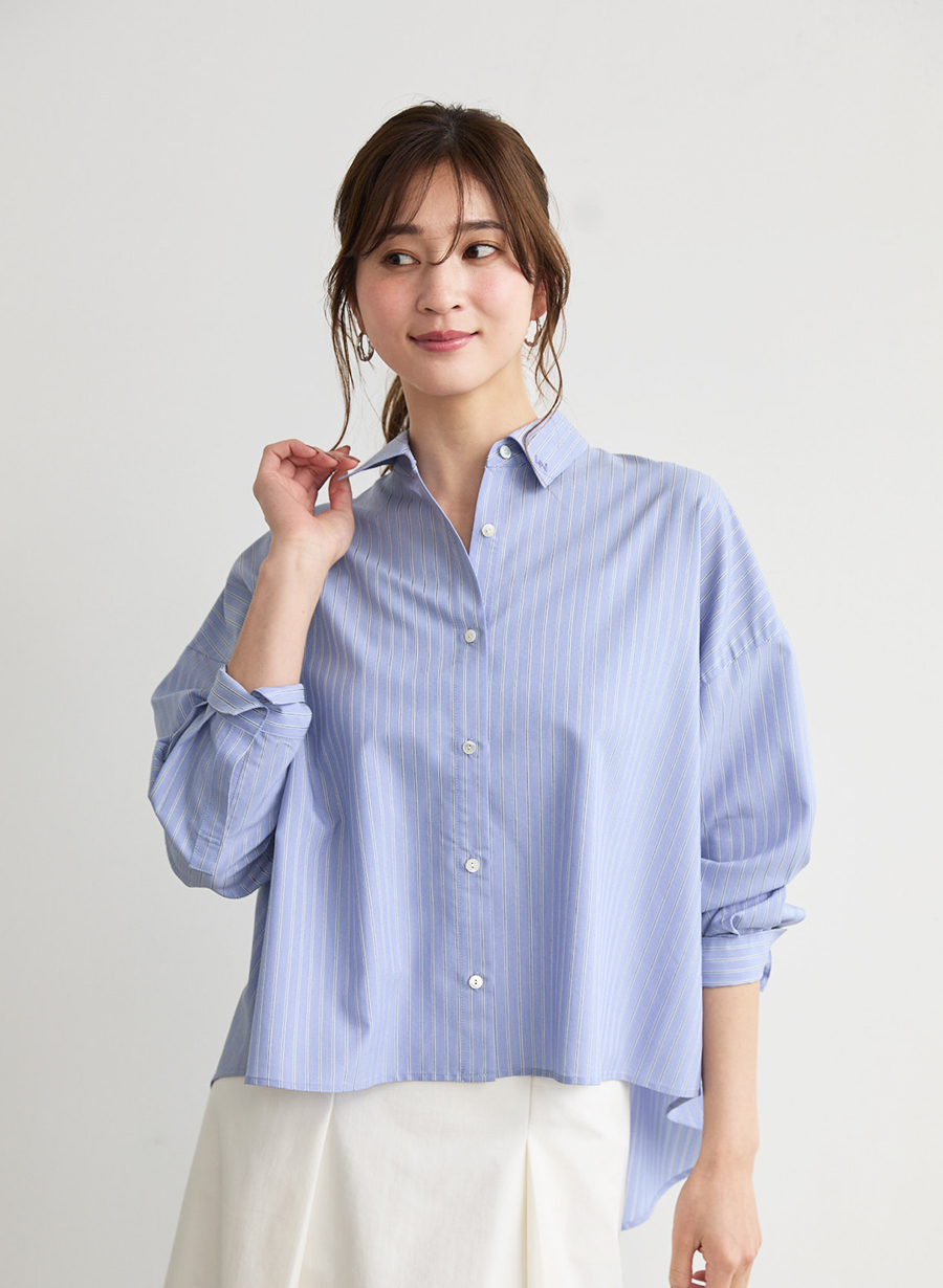 LOUNIE購入　オーバーシャツ　黒　新品未使用タグ付き ストライプ柄オーバーシャツ｜LOUNIE（ルーニィ）公式サイト