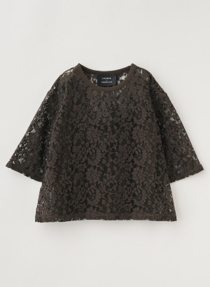 【WEB限定色/再入荷】クロップドレースブラウス