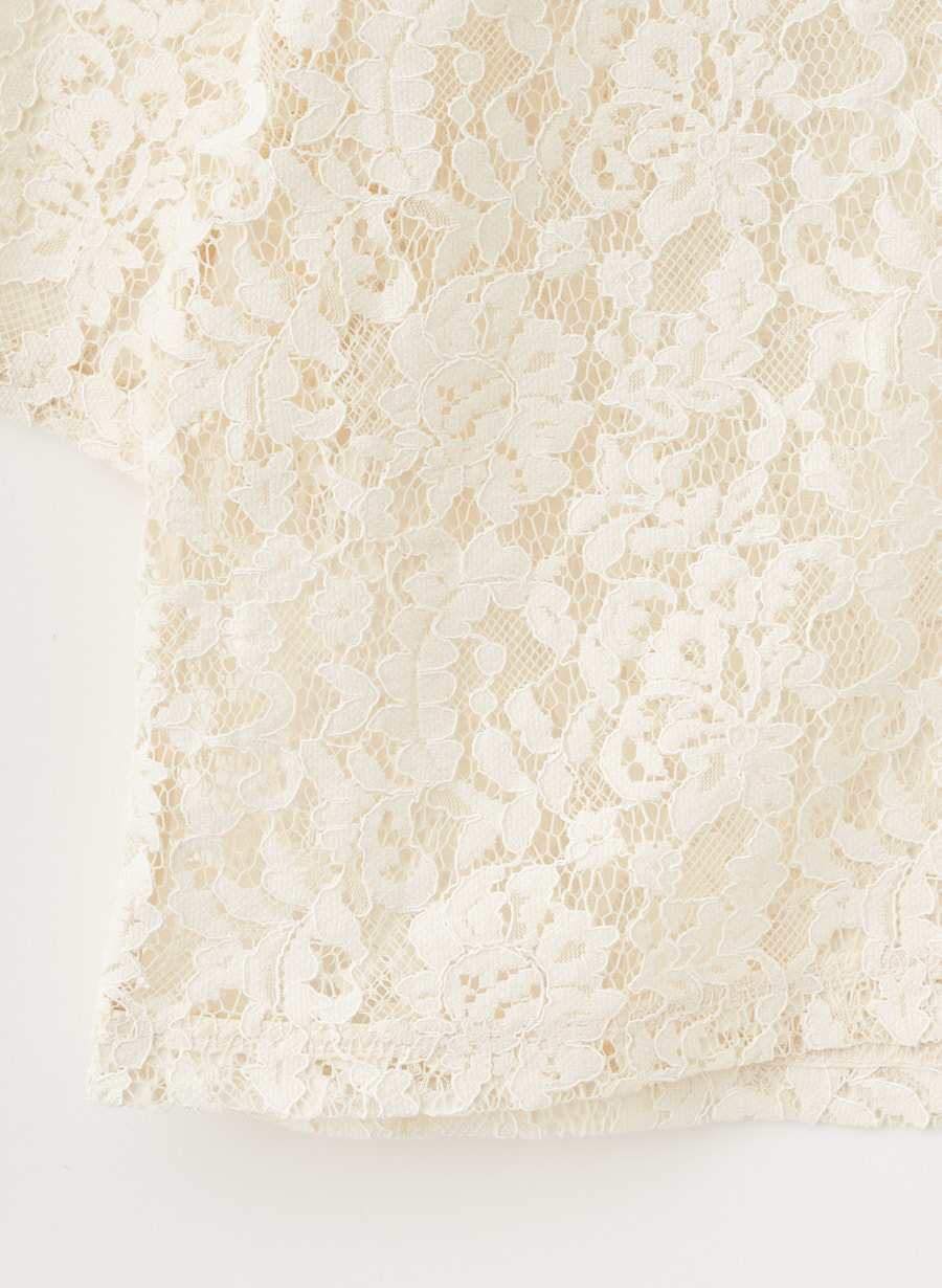 EC限定色/佐藤佳菜子さんコラボ】クロップドレースブラウス｜LOUNIE