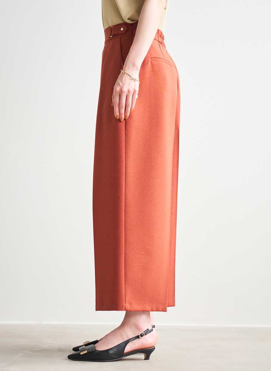 最終大サービス新品 LOUNIE モカ色クロップドワイドパンツ