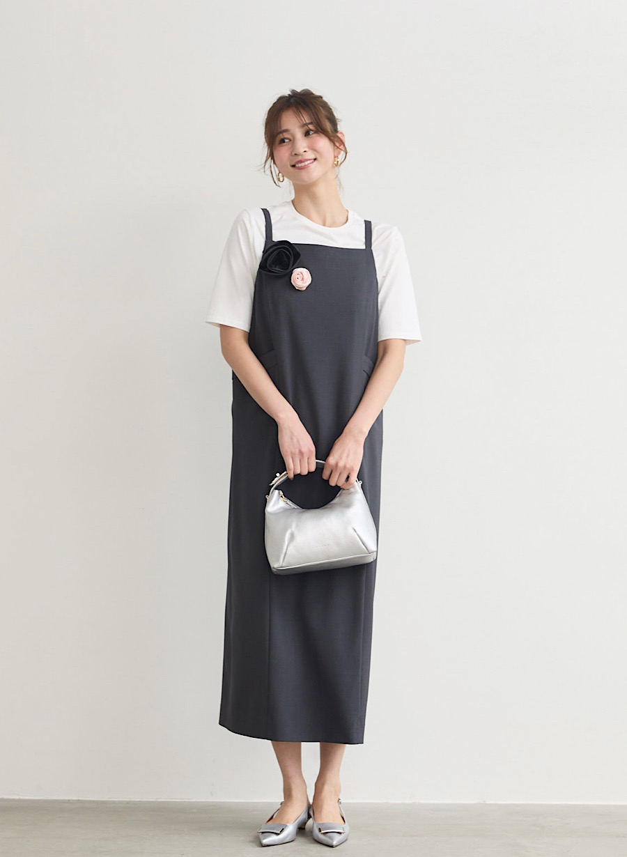 LOUNIE 新品 定価15000円 ラメ混ツイルナローキャミワンピース|LOUNIE(ルーニィ)公式