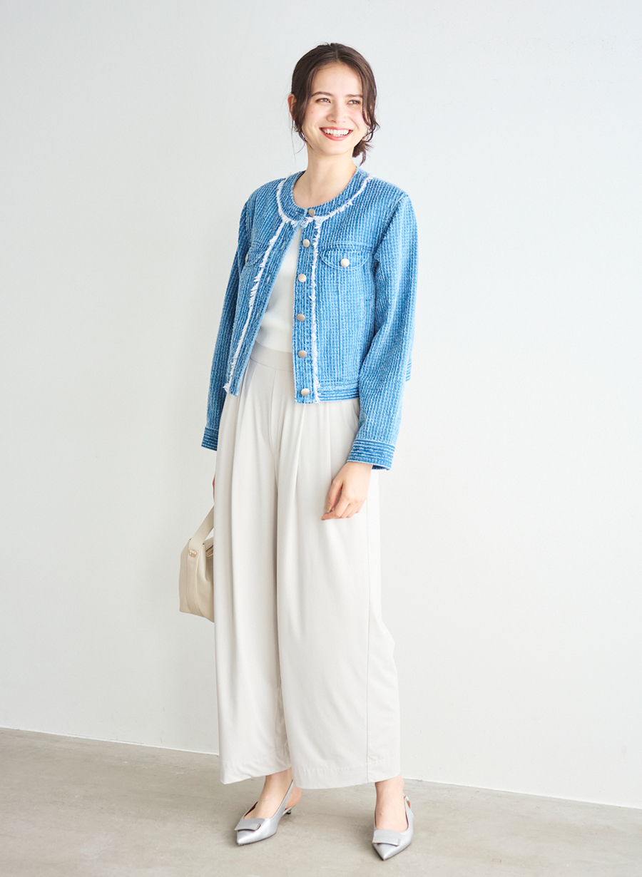 今期【LOUNIE】コンパクトデニムジャケット 今期【LOUNIE】コンパクトデニムジャケット