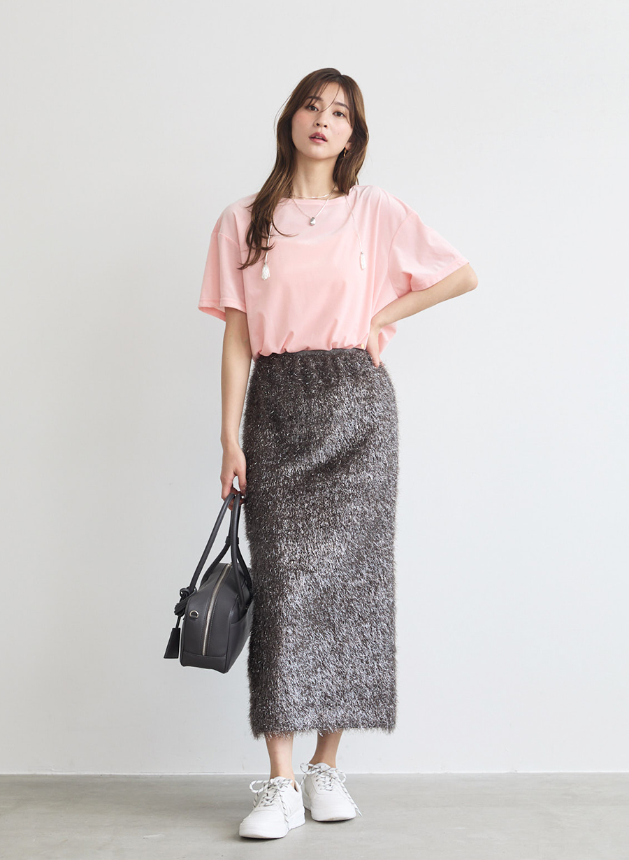 シャギーペンシルスカート　ブラウン ペンシルスカート - ダークブラウン - レディース | H&M JP