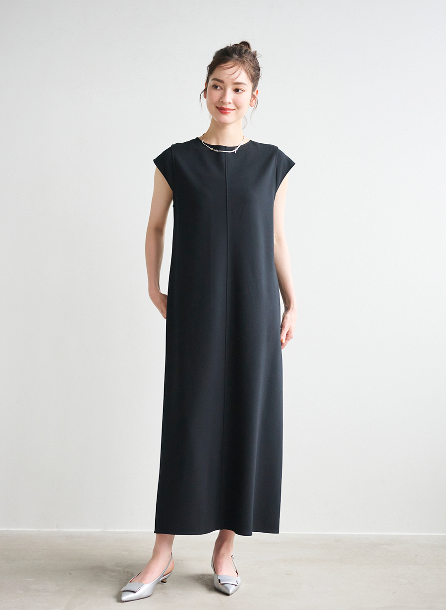 新品　LOUNIE バックリボンロングワンピース　シボ　インド綿 商品一覧｜LOUNIE（ルーニィ）公式サイト／公式オンラインストア