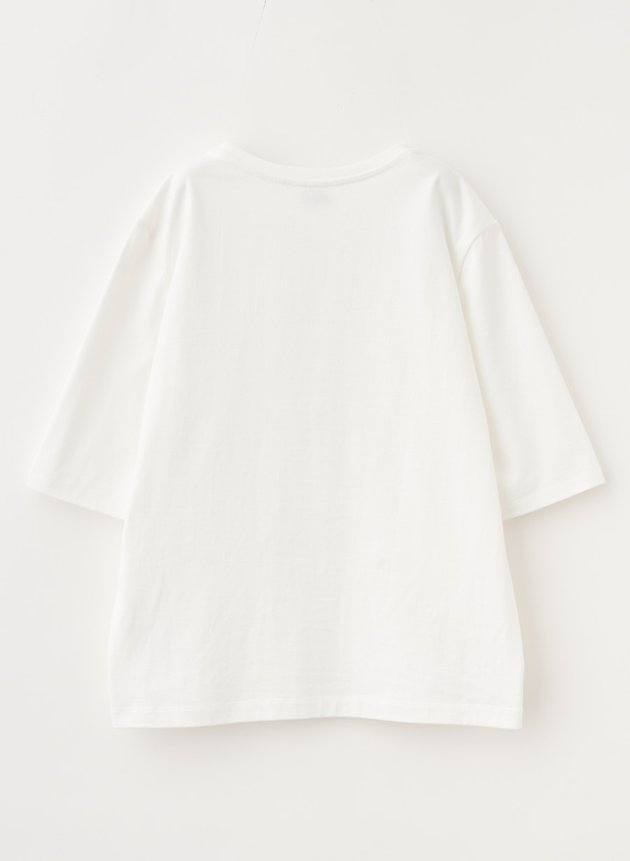 佐藤佳菜子さんコラボ】コサージュ付きコンパクトTシャツ