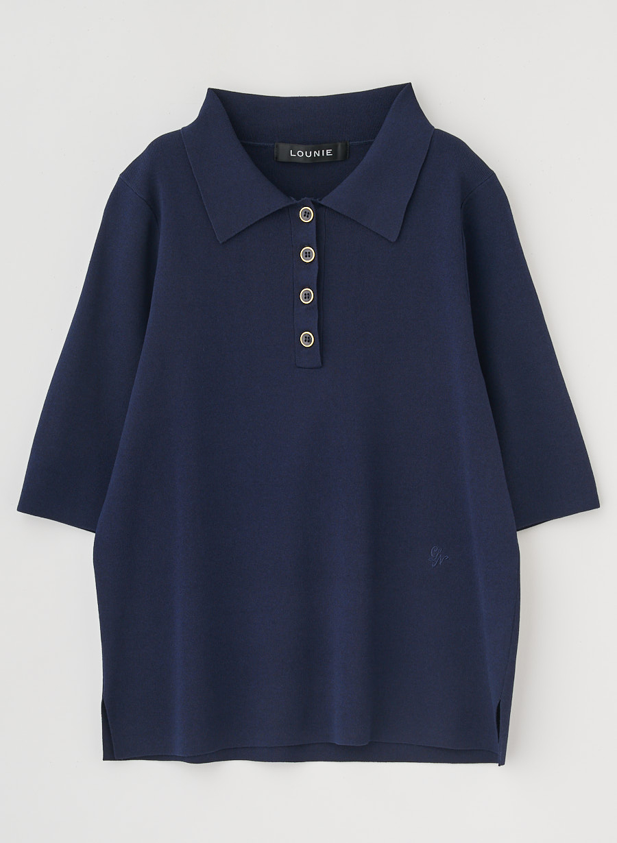 ルルウィルビー リブポロニット ネイビー 美品 LOULOU WILLOUGHBY】リブポロニット|allureville OFFICIAL SITE