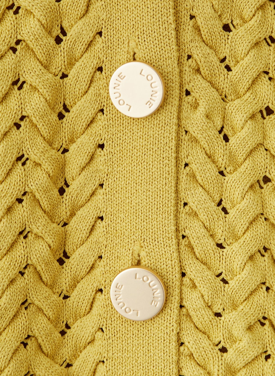 ルーニィLOUNIE ノースリーブケーブルニットプルオーバー 新品 ルーニィ LOUNIE ノースリーブケーブルニットプルオーバー