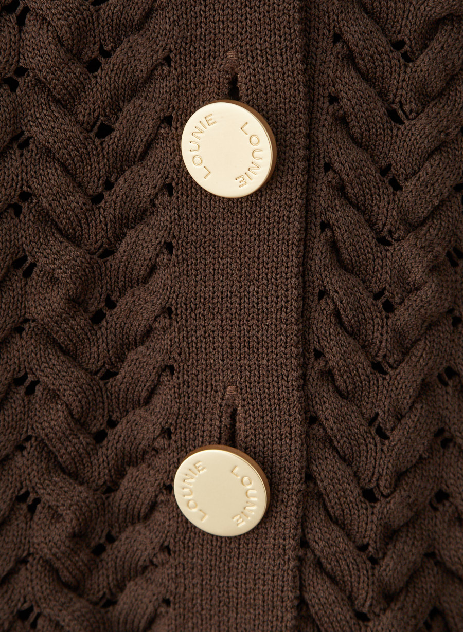 ルーニィLOUNIE ノースリーブケーブルニットプルオーバー 新品 ルーニィ LOUNIE ノースリーブケーブルニットプルオーバー