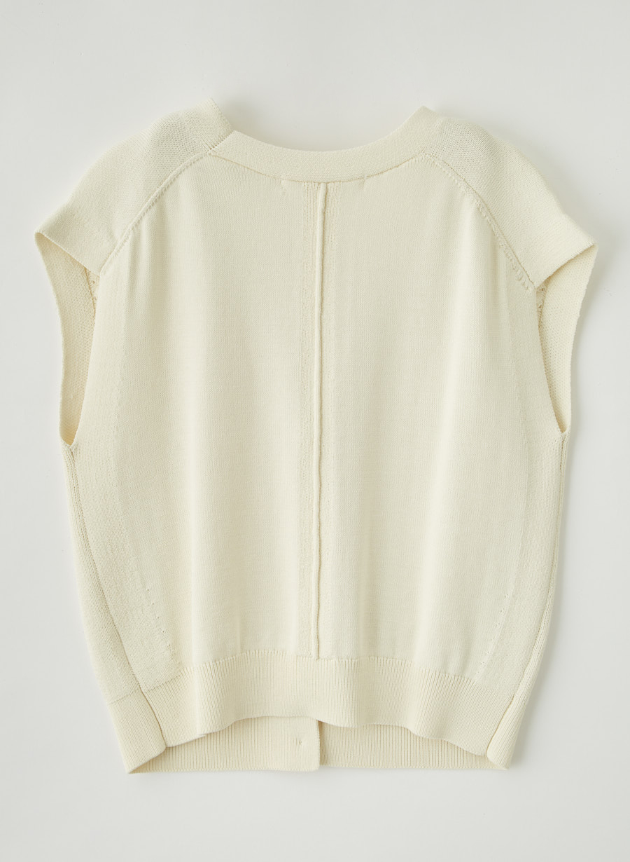 ノースリーブケーブルニットプルオーバー/セット着用可｜LOUNIE