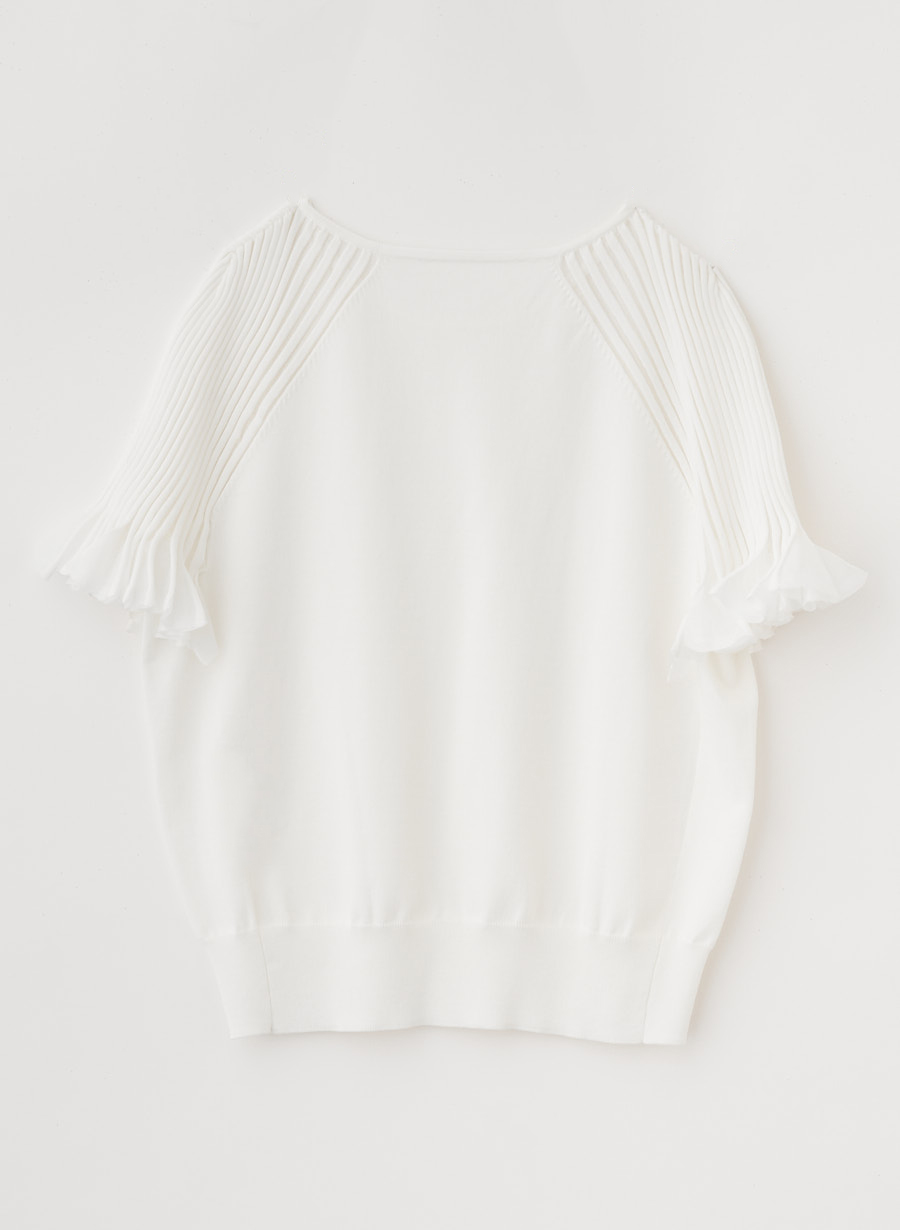LOUNIE パフスリーブ ニット 38 ホワイト LOUNIE パフスリーブ ニット 38 ホワイト Puff sleeve knit