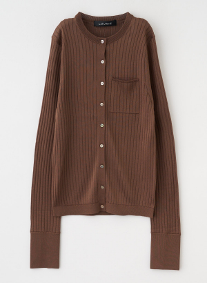 アセテートリブカーディガン