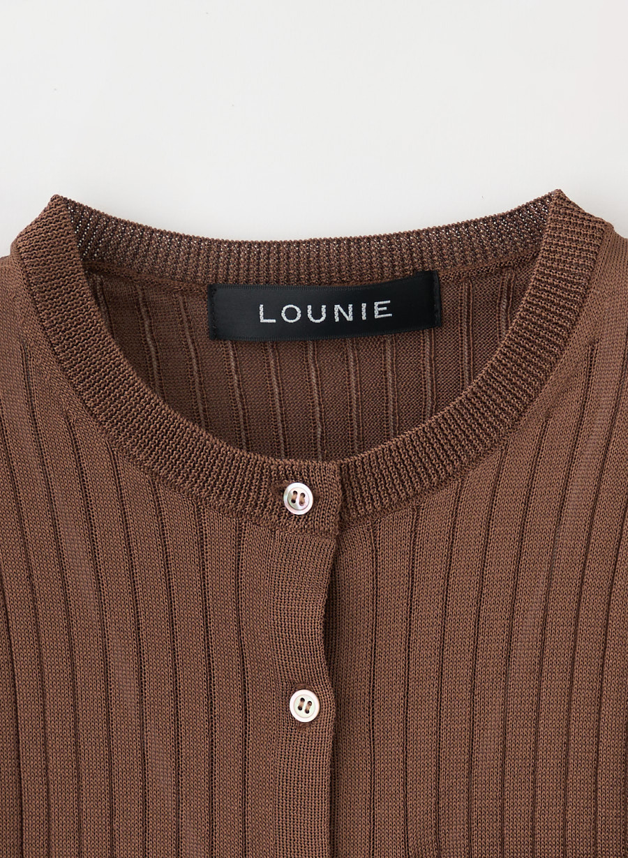 新品 LOUNIE リブロングカーディガン アセテートリブカーディガン｜LOUNIE（ルーニィ）公式サイト