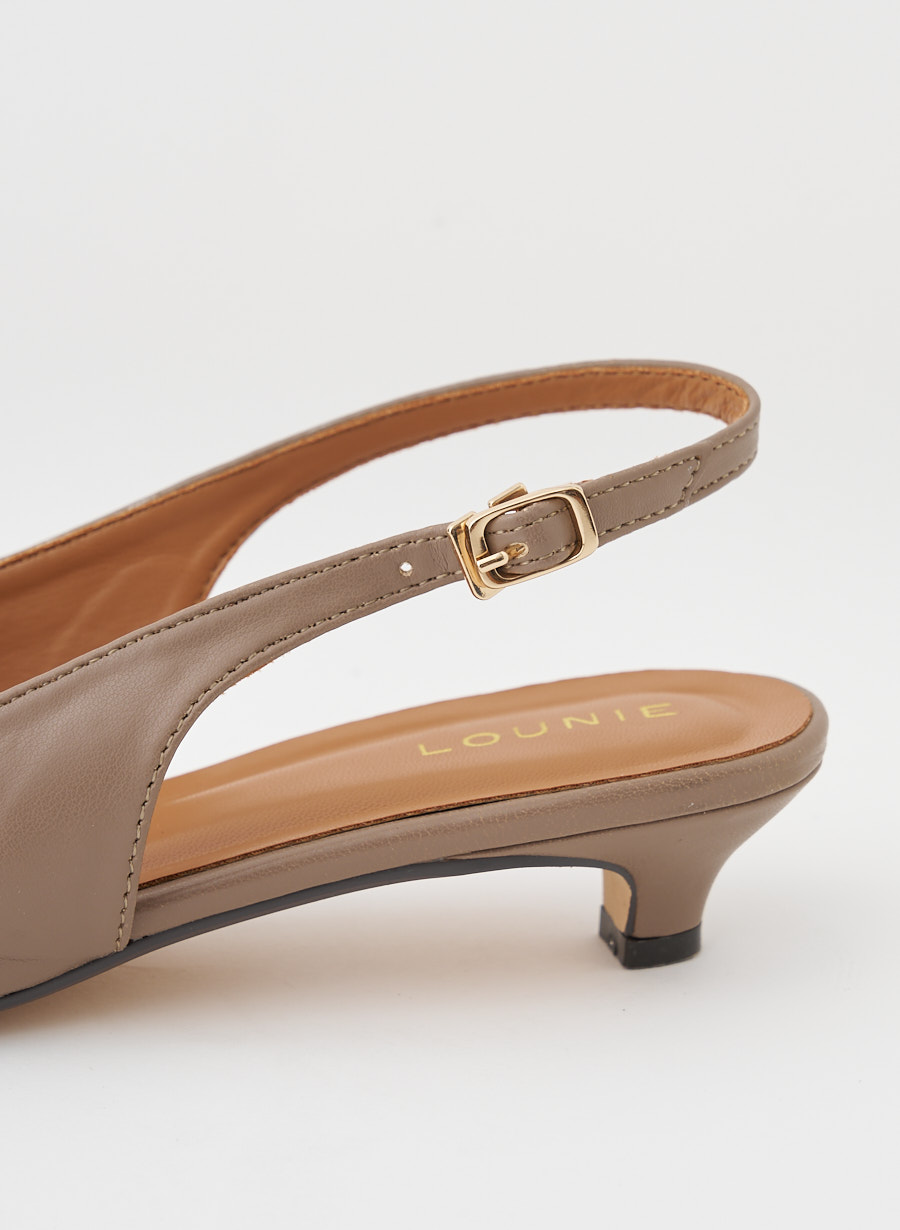 極美品　ペリーコ　パンプス　ミュール　スエード　ベージュ バックストラップ Women's suede simple retro pumps sandals Mules スエード