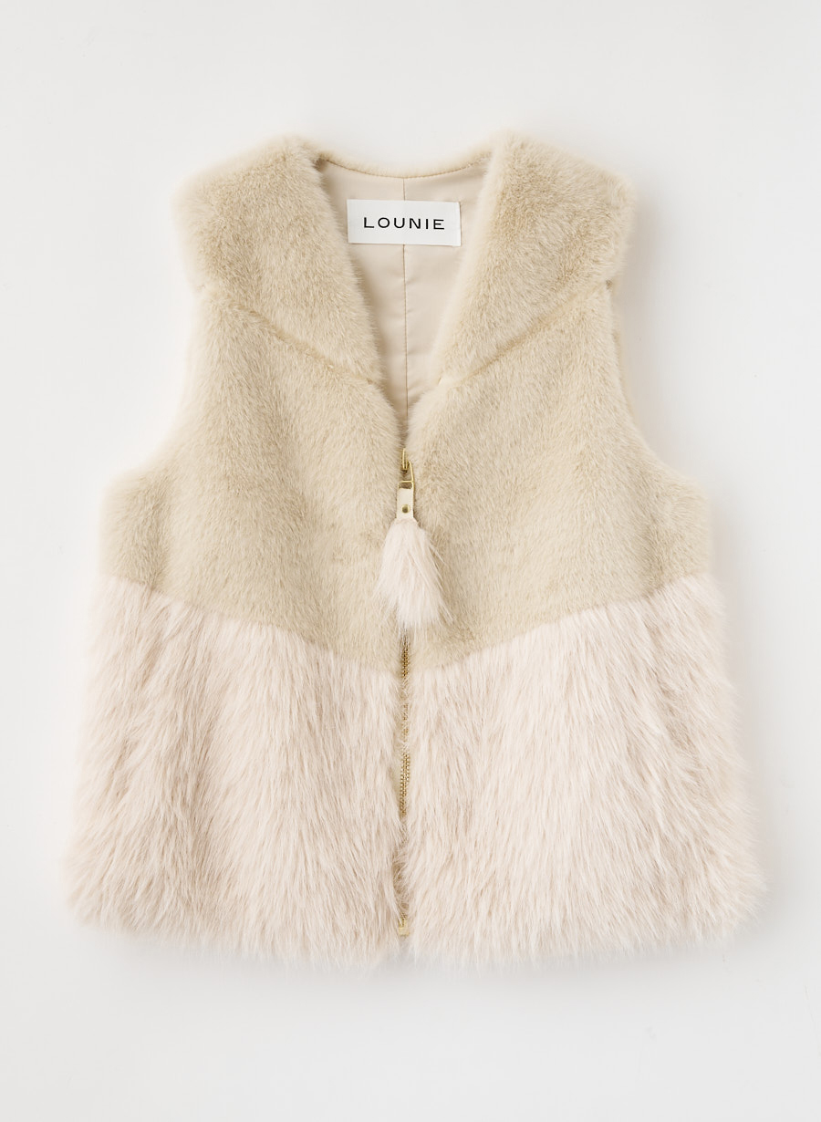 美品✨ルーニィ LOUNIE イタリア生地 ファーコート アルパカ ウール 美品✨ルーニィ LOUNIE イタリア生地 ファーコート アルパカ ウール