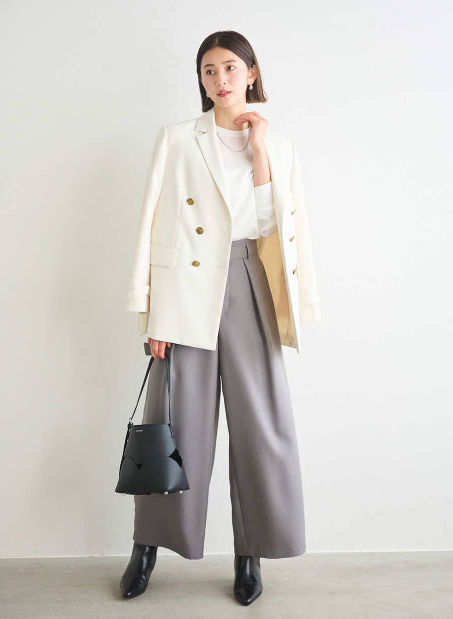 LOUNIE 2wayトレンチコート ジレ　グレー　サイズ38 ルーニィ ジレ 38 LOUNIE 2wayトレンチコート ジレ グレー