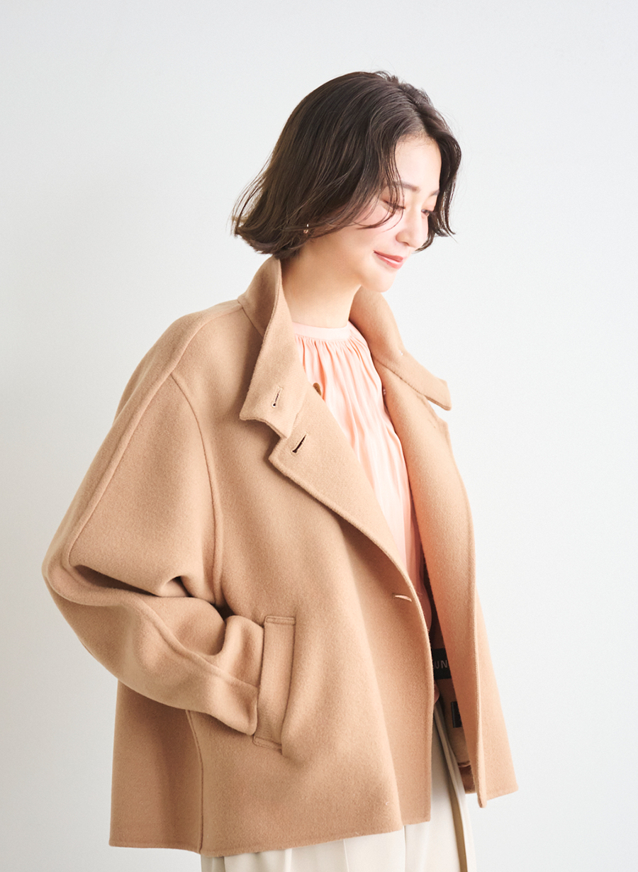 super 100's＞スタンドカラーリバーコート｜LOUNIE（ルーニィ）公式