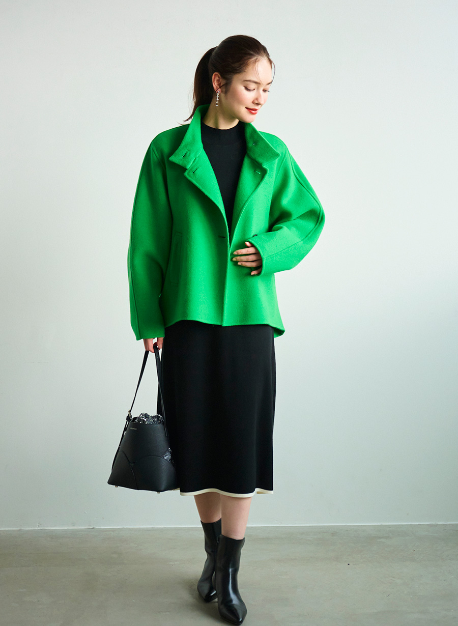 super 100's＞スタンドカラーリバーコート｜LOUNIE（ルーニィ）公式