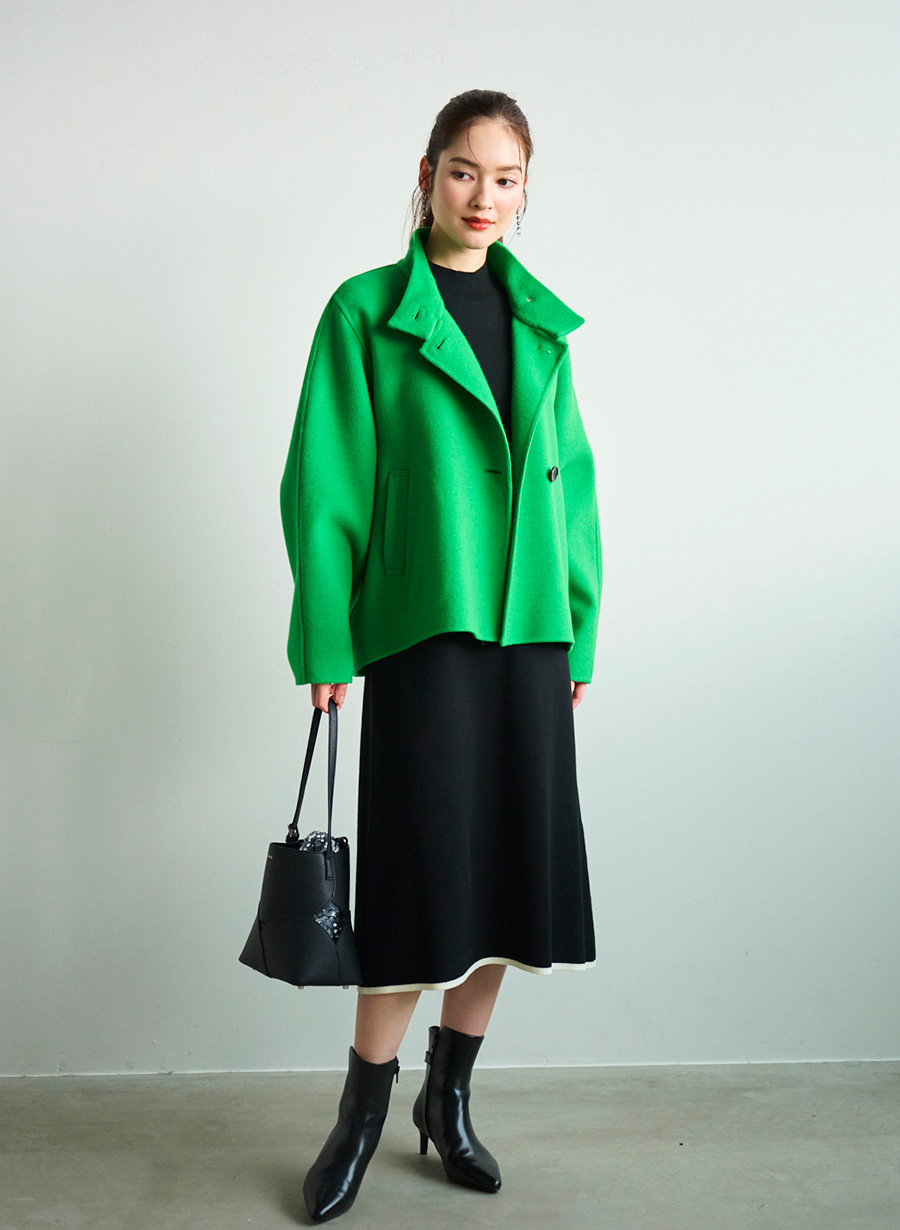 super 100's＞スタンドカラーリバーコート｜LOUNIE（ルーニィ）公式