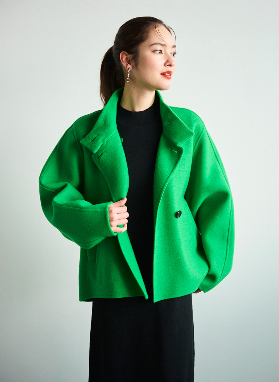 super 100's＞スタンドカラーリバーコート｜LOUNIE（ルーニィ）公式