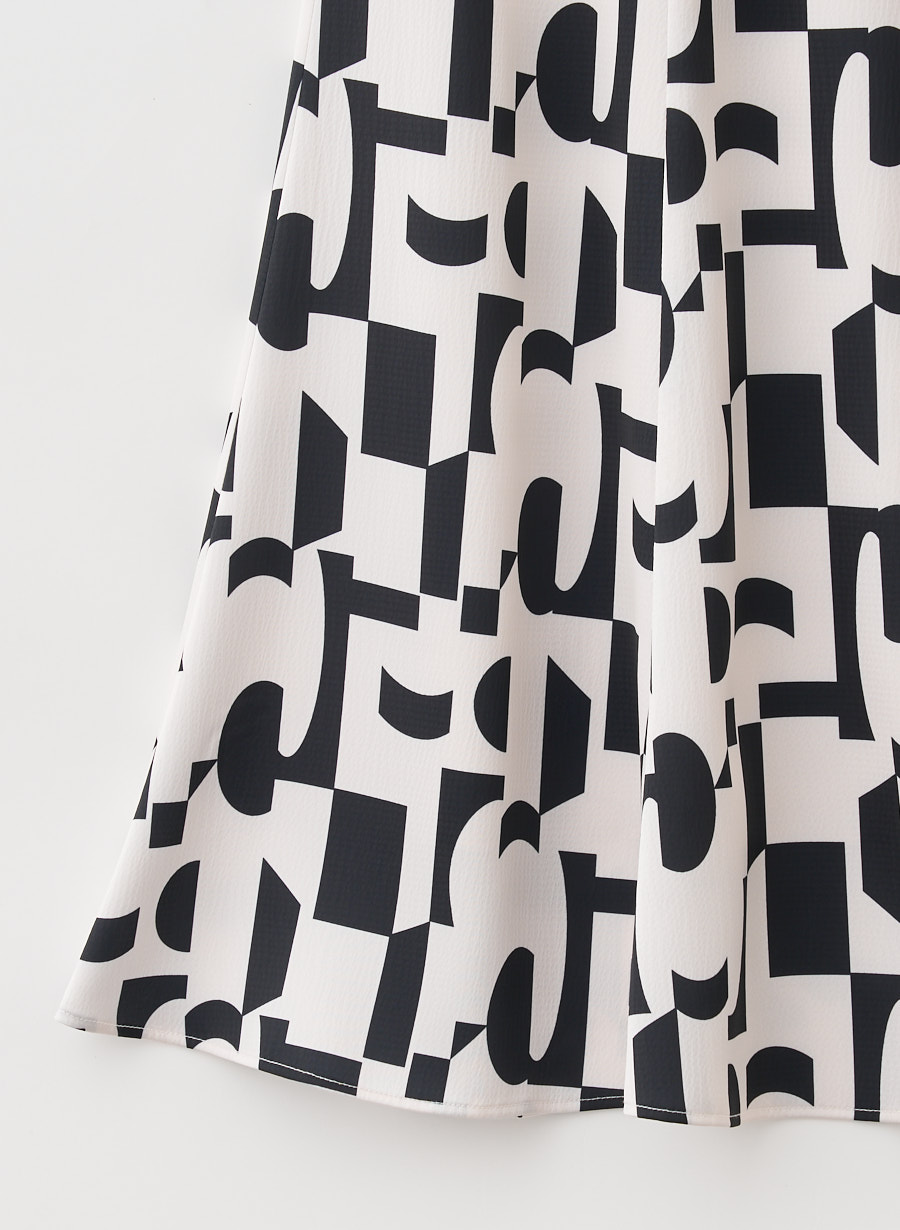 Lounie 幾何学プリントスカート 幾何学＆ドットプリントスカート｜LOUNIE（ルーニィ）公式サイト／公式