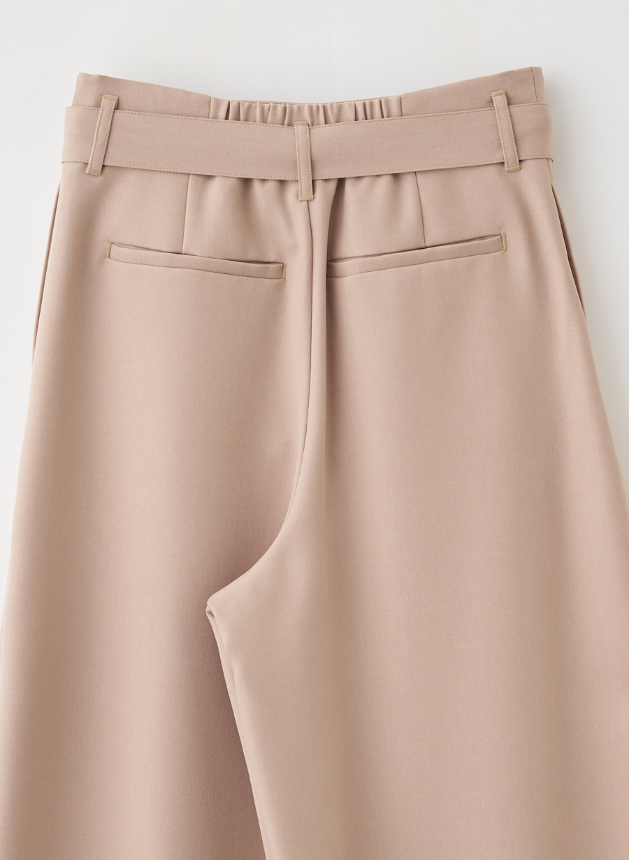 吉田理紗さんコラボ】ベルト付きタックワイドパンツ｜LOUNIE