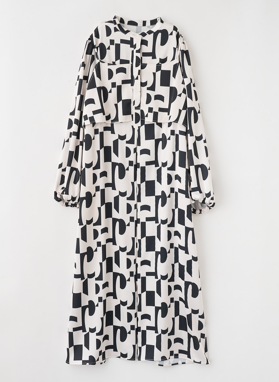 幾何学＆ドットプリントワンピース｜LOUNIE（ルーニィ）公式サイト