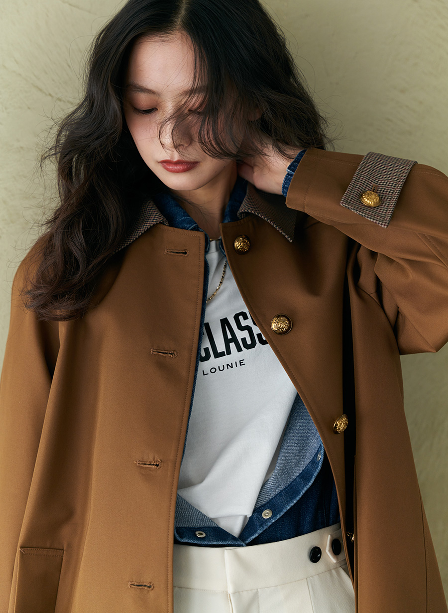 ルーニィLOUNIE 配色ステンカラーアウター 配色ステンカラーアウター｜LOUNIE（ルーニィ）公式サイト／公式